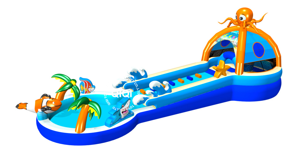 Seaworld Playzone Octopus slide with a pool